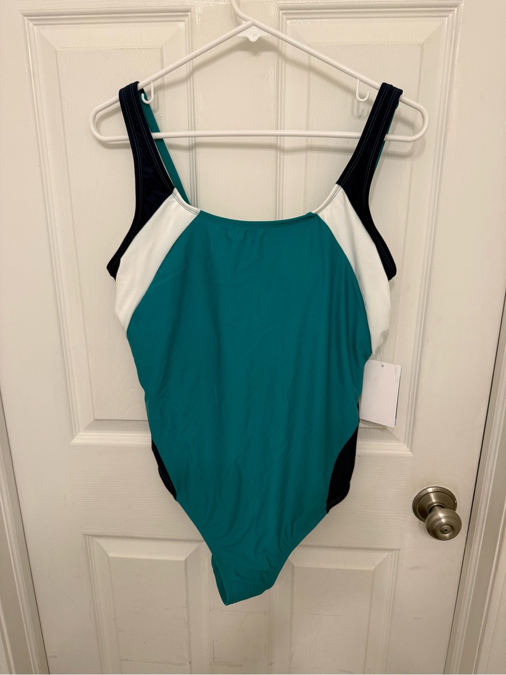NEW Lands End One Piece Swimsuit Womens Sz L (14/16) Built in Bra Beach Vacation